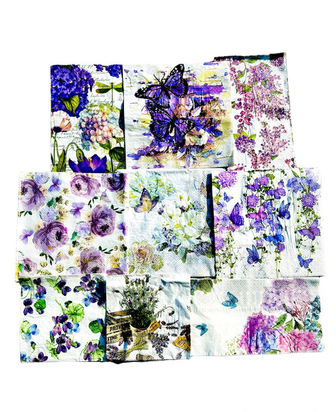 Purple Spring Shabby Chic napkins