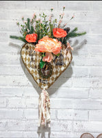 Diamond floral wall hanger