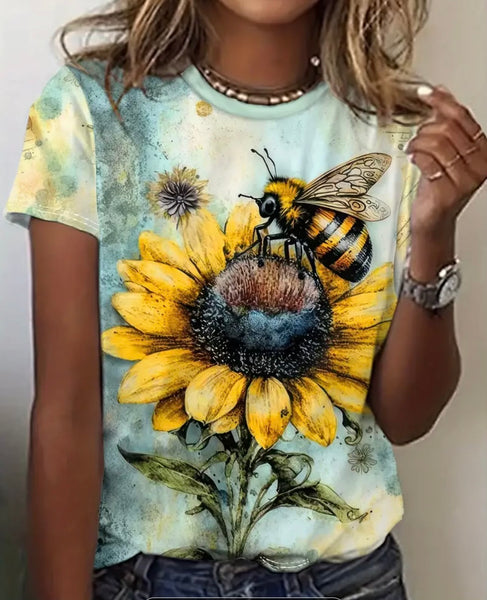 Sunflower Bee Top