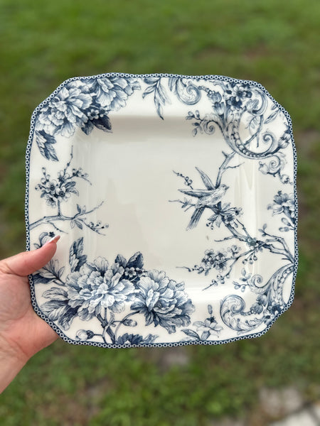 12 pc bird and flower dish set