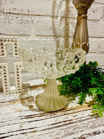 Vintage Crystal bowl with frosted base