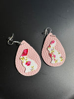 Pink rabbit earrings