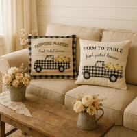Buffalo check farmhouse truck pillow cases