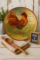 Farmhouse Rooster 13 inch serving bowl