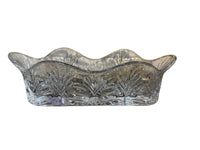 Vintage crystal long bowl